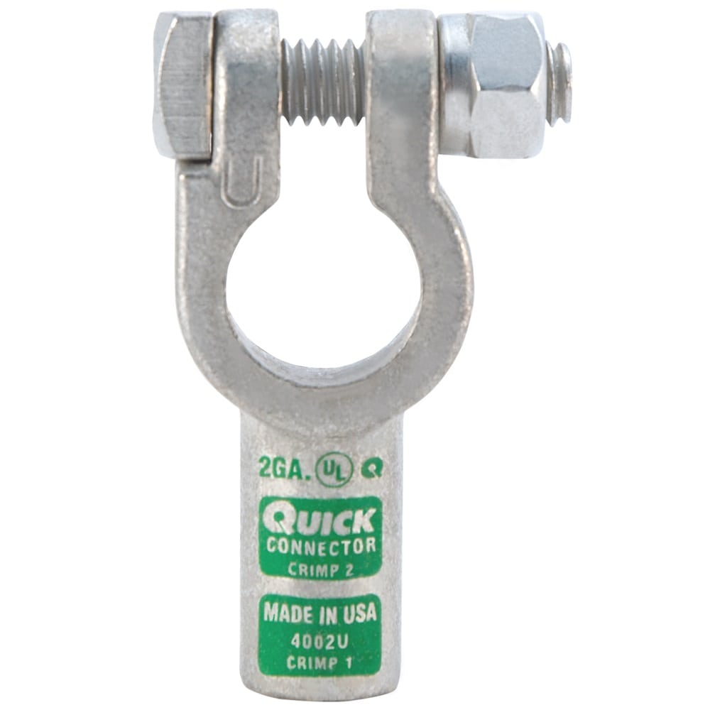 Battery Terminals - Straight Top Post - 2 Ga 1 2 ga top post flag battery terminal