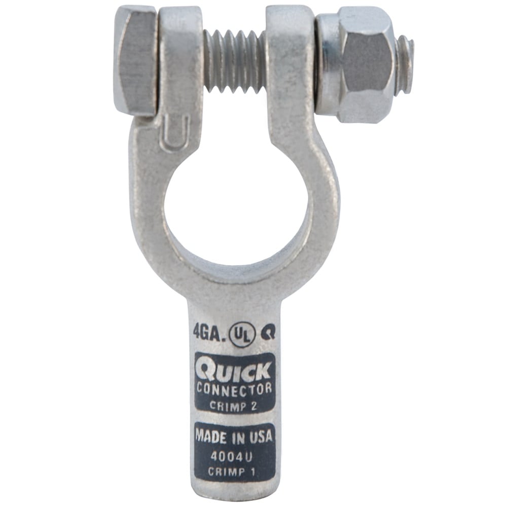 Battery Terminals - Straight Top Post - 4 Ga 1 4 ga top post flag battery terminal