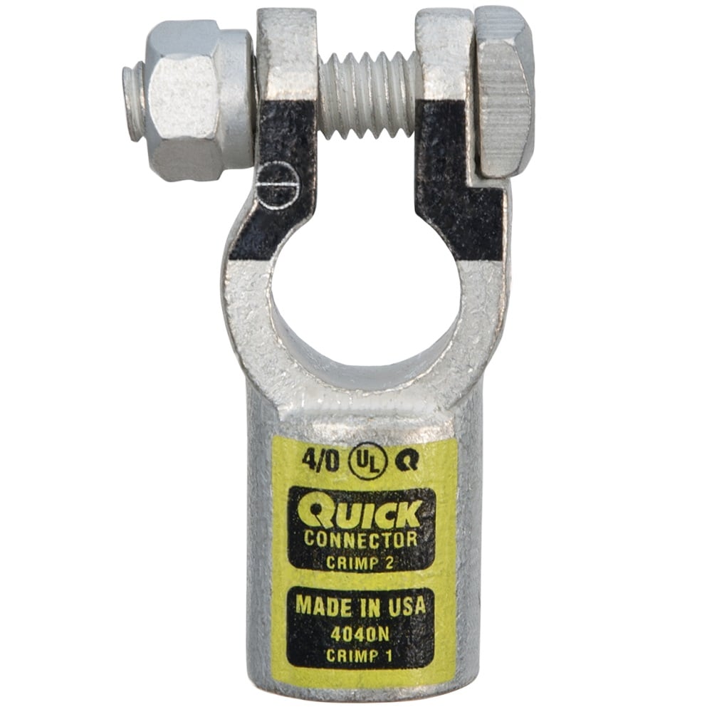 Battery Terminals - Straight Top Post - 4/0 Ga 1 4/0 ga top post flag battery terminal
