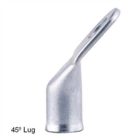 4/0 (four-aught) Tin Plated Lug with 45 degree bend 1 4/0 (four-aught) Tin Plated Lug with 45 degree bend