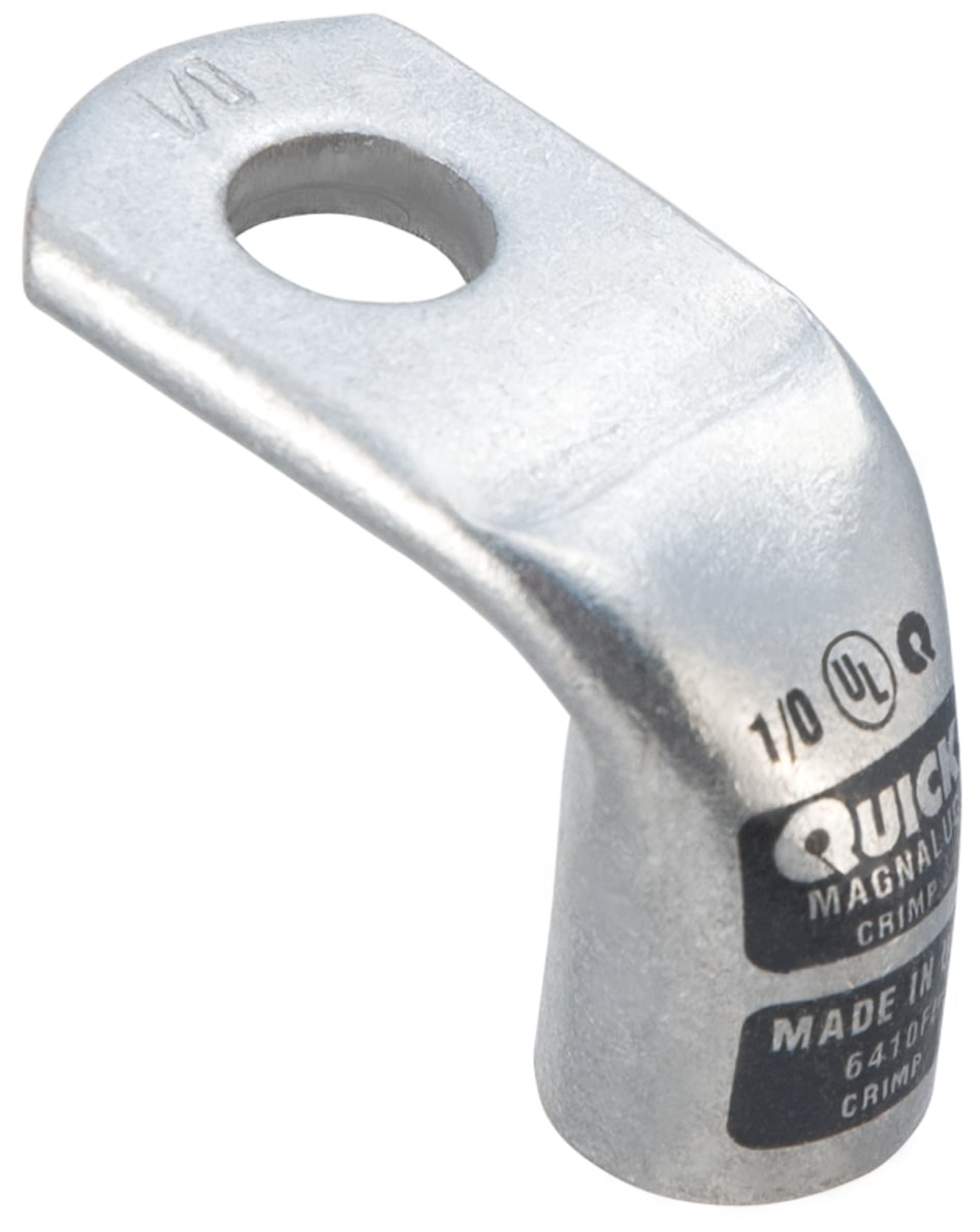 Heavy Duty Lug with 90 degree bend - 1/0 (one-aught)