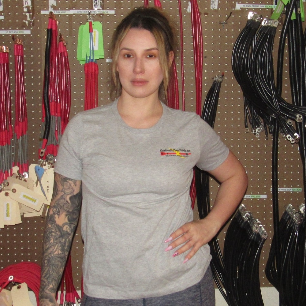 Women's Tee, S - 2XL 1 Custom Battery Cables womens tee shirt